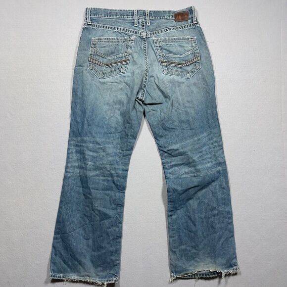 BKE Buckle Jeans Men 34R Tyler Straight Leg Destroyed Distressed Stretch‎ Denim - Picture 13 of 15